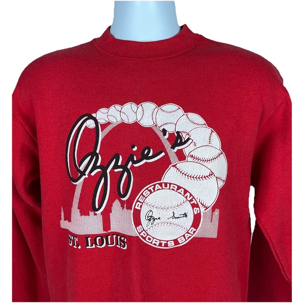 VTG 80s Ozzie Smith St Louis Cardinals Restaurant Sports Bar Sweatshirt Medium
